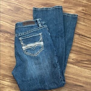 Blue Denim Jeans with Embroidered Pockets